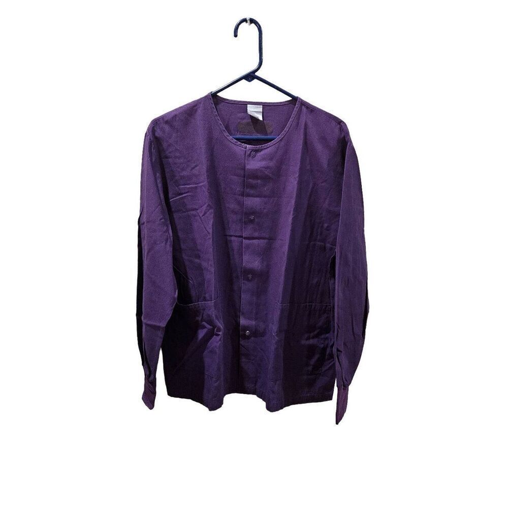 Medline M scrub top purple eggplant